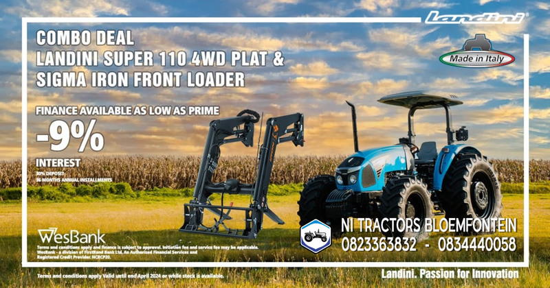 PROMO - Landini Super 110 4WD Platform &amp; Sigma Iron Front Loader