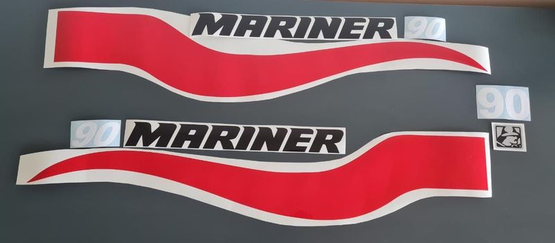 Mariner 90 outboard motor stickers decals sets