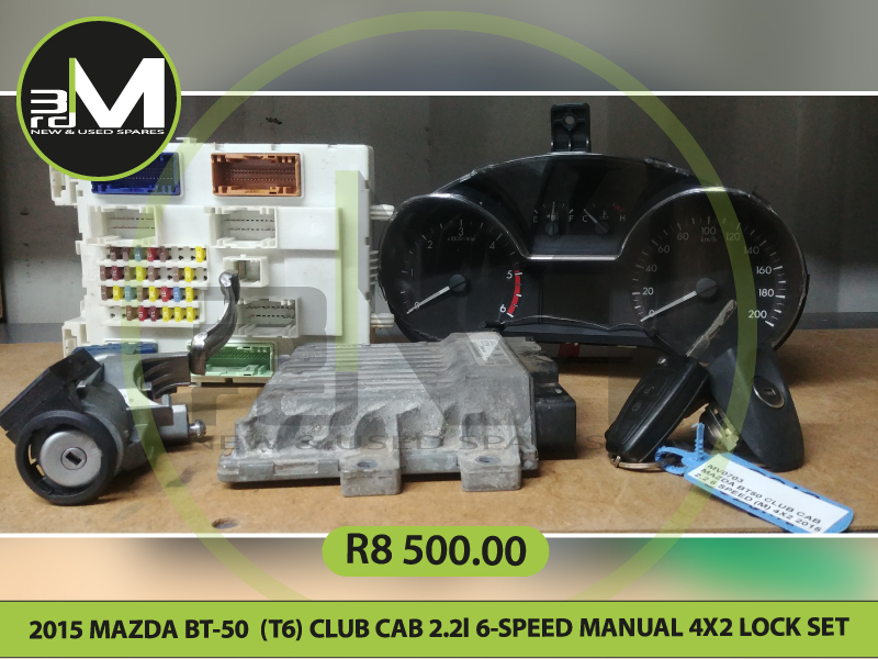 2015 MAZDA BT-50 (T6) CLUB CAB 2.216-SPEED MANUAL 4X2 LOCK SET R8500 - MV0703