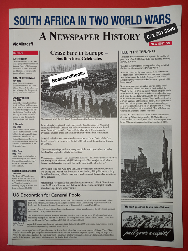 South Africa In Two World Wars - A Newspaper History - Vic Alhadeff.