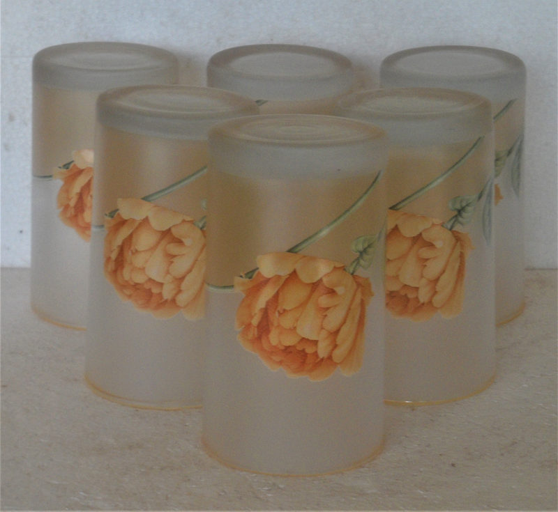 6 X Frosted Drinking Glasses With A Flower Design Carletonville Gumtree South Africa