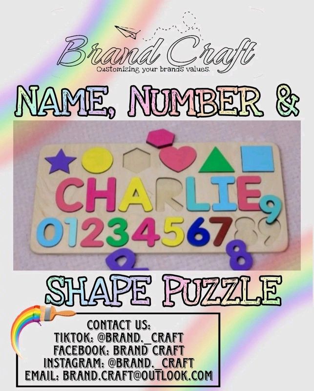 Colourful wooden name puzzle