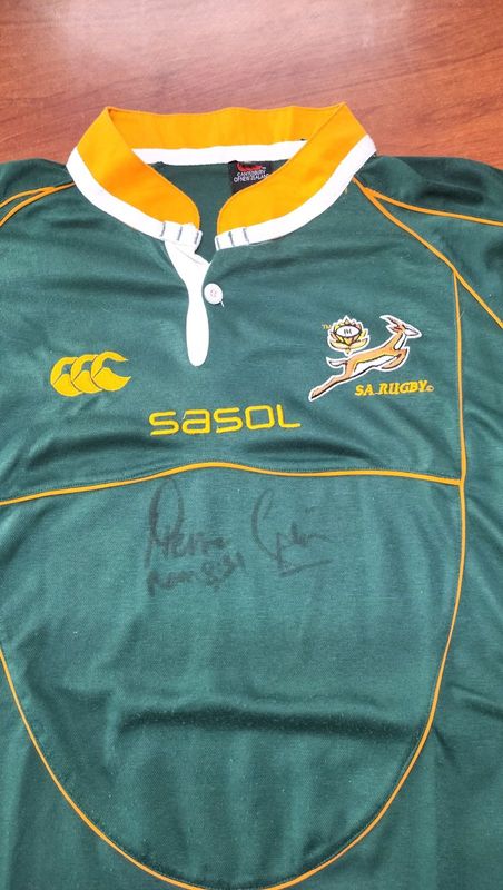Collection of SA Rugby and Blue Bulls jerseys