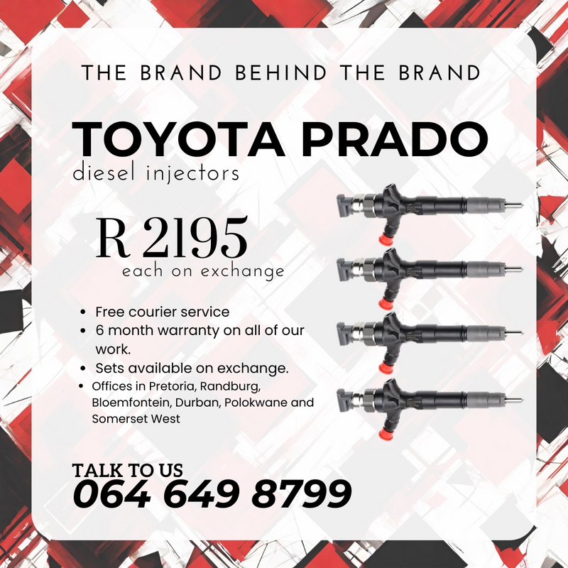 Toyota Prado diesel injectors for sale on exchange or to recon
