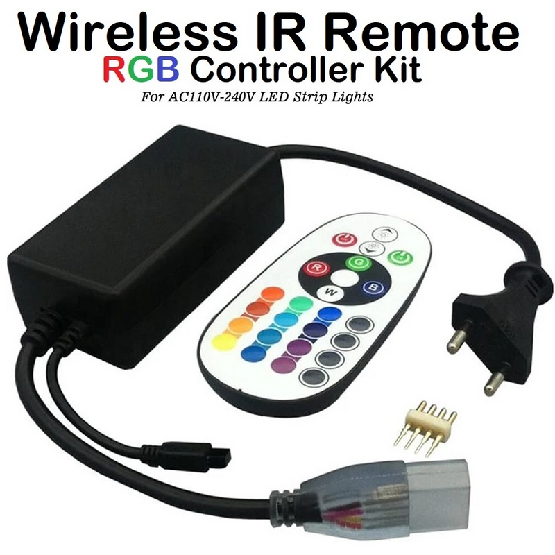 MultiColour RGB LED Controller Plus IR Remote for 220V LED Strip Light Wireless.15A. Brand New Items