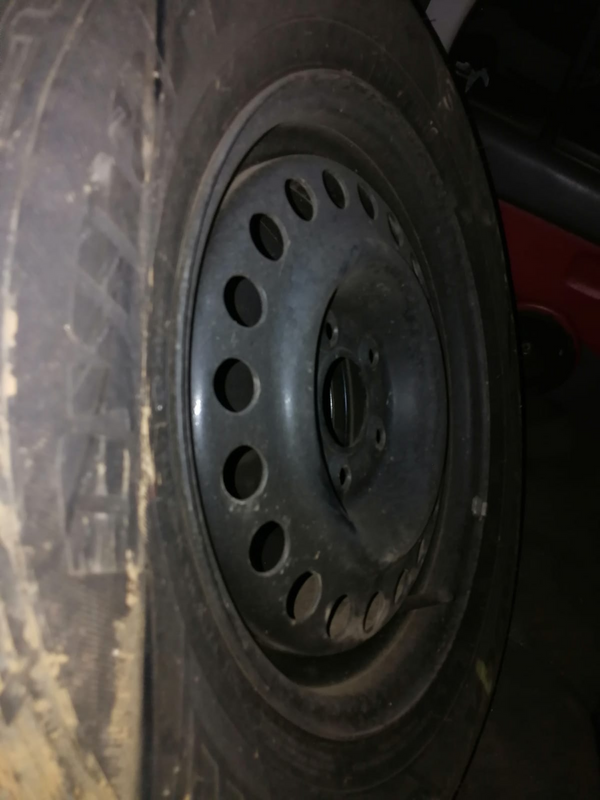 Brand new spare tyre with rim