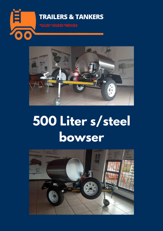 500 liter stainless steel bowser