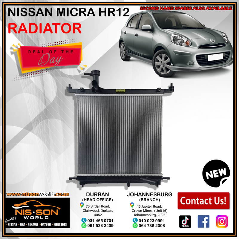 NISSAN MICRA HR12 RADIATOR
