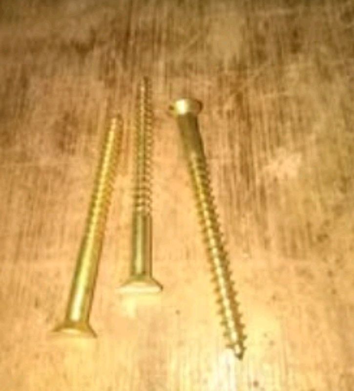 Solid Brass countersink wood screws 5mm x 30mm  , 5mm x 40mm  , 5mm x 50mm  , 5mm x 60mm R1ea Q 7500