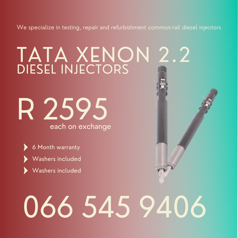 Tata Xenon 2.2 diesel injectors for sale with 6 month warranty
