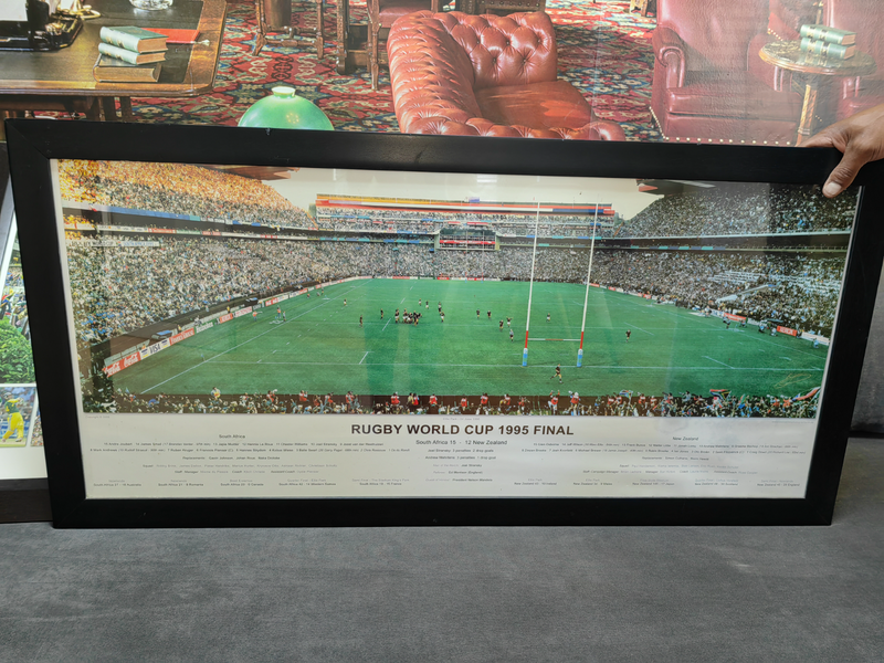 Framed Photo of Rugby World Cup Final 1995 Memorabilia