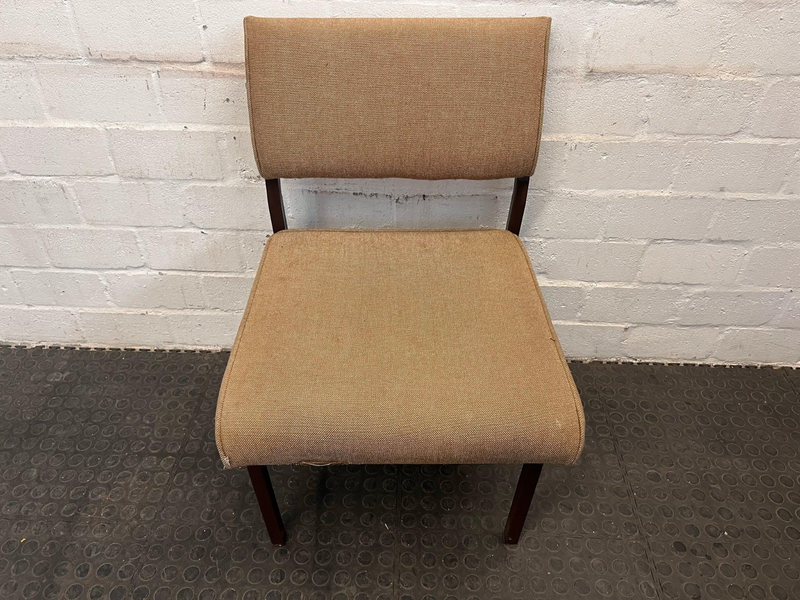 Brown Visitors Chair (Slightly Torn)-