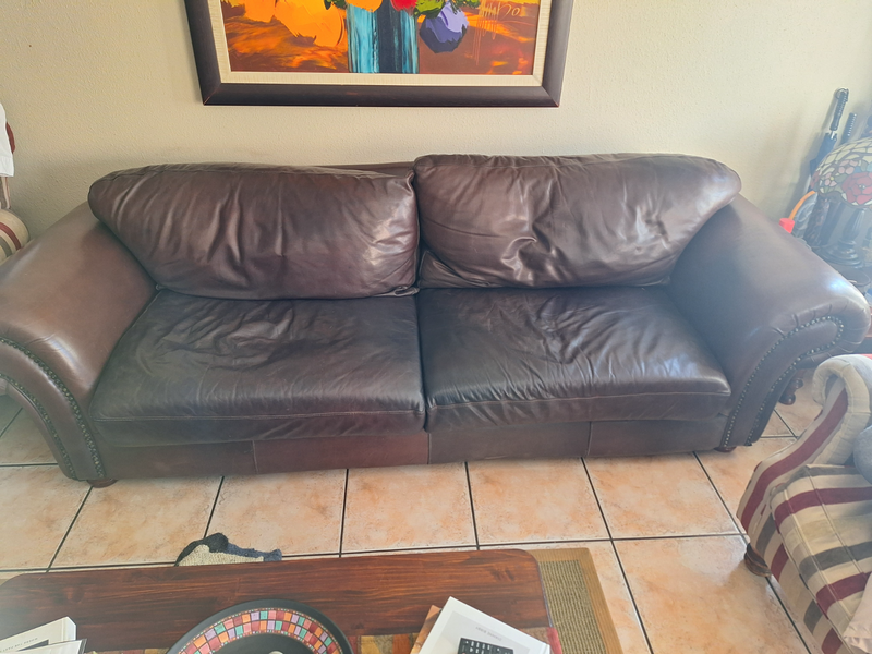 3 Seater Full Leather Couch