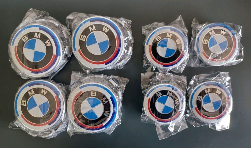 BMW 50th Anniversary wheel centre caps emblems stickers