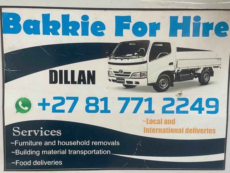 Bakkie for hire