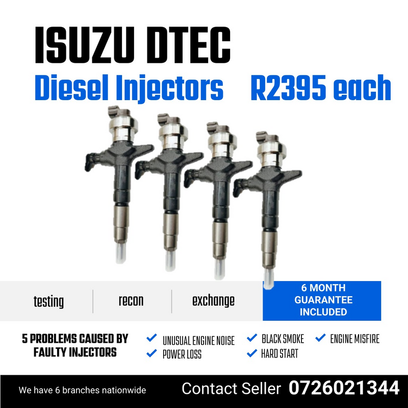 Isuzu Dteq diesel injectors for sale
