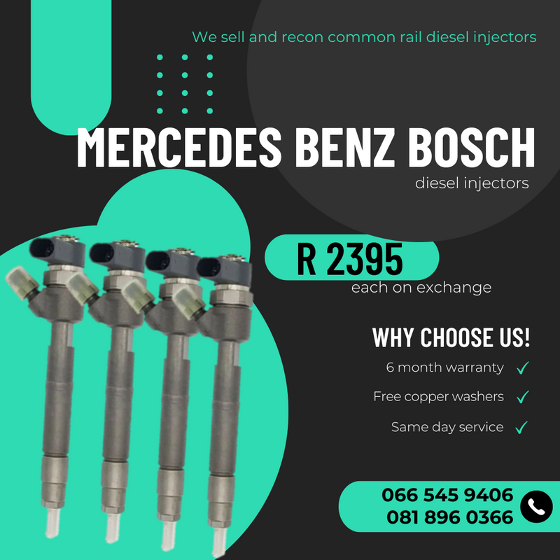 MERCEDES BENZ C220 BOSCH DIESEL INJECTORS FOR SALE ON EXCHANGE