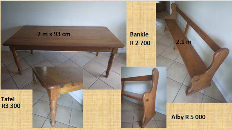 Oregon Pine Table (2m) R3 300 and/or  Church Bench R2 200.