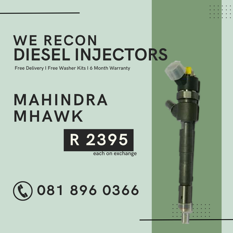 MAHINDRA MHAWK DIESEL INJECTORS FOR SALE WITH 6 MONTH WARRANTY