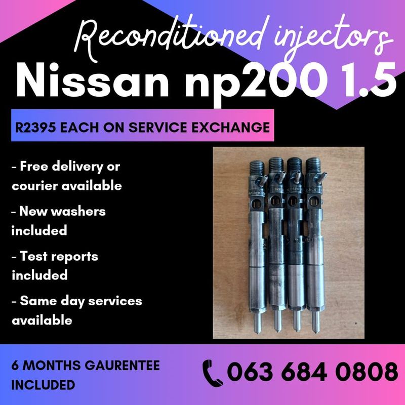 NISSAN NP200 1.5 DIESEL INJECTORS FOR SALE WITH WARRANTY ON