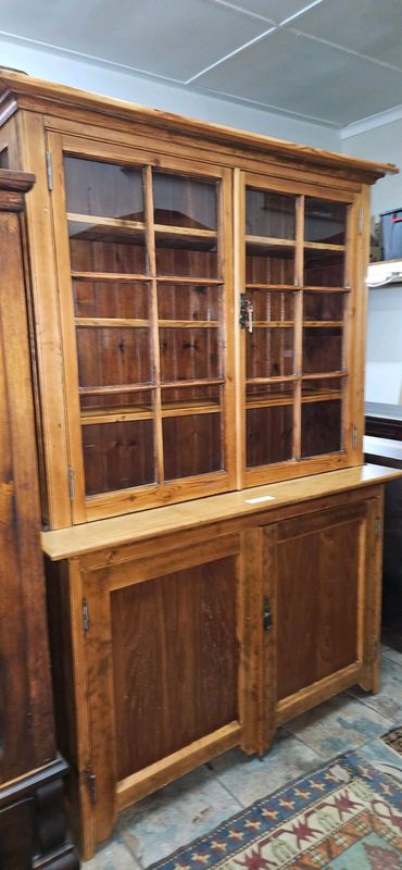 Oak, Teak and Oregon Library Cabinet