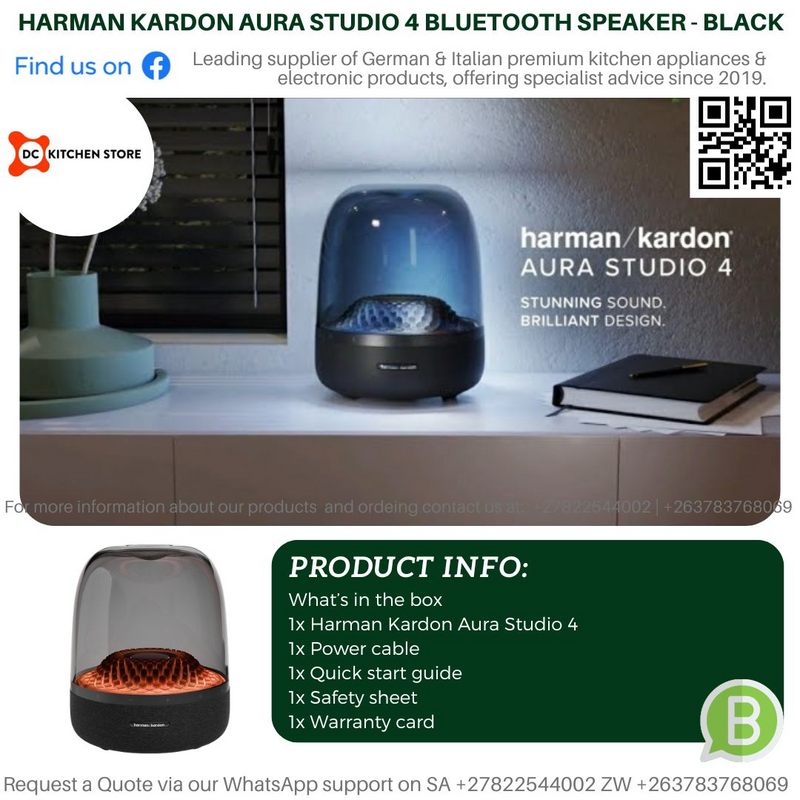 HARMAN KARDON AURA STUDIO 4 BLUETOOTH SPEAKER - BLACK