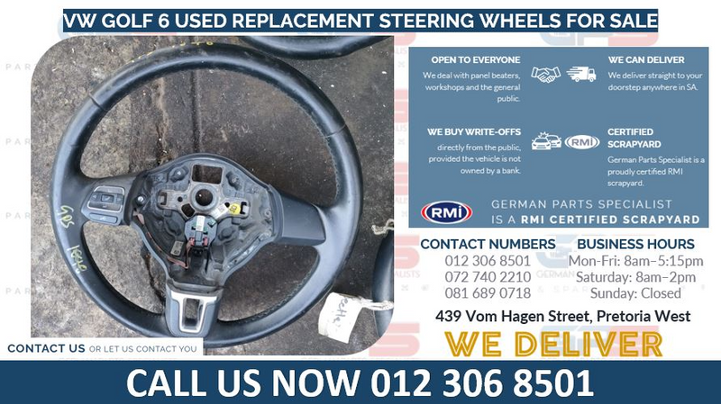 VW GOLF 6 USED REPLACEMENT STEERING WHEELS FOR SALE