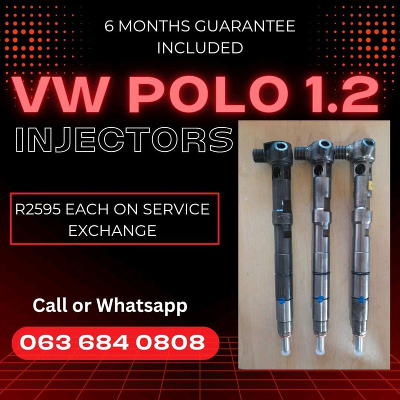 Vw polo bluemotion 1.2 diesel injectors for sale with warranty