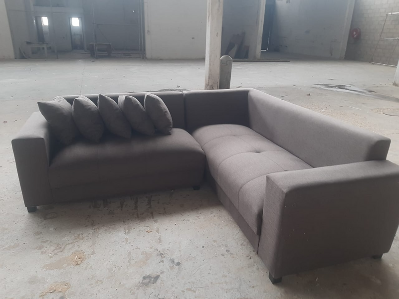 Grey corner lounge suite