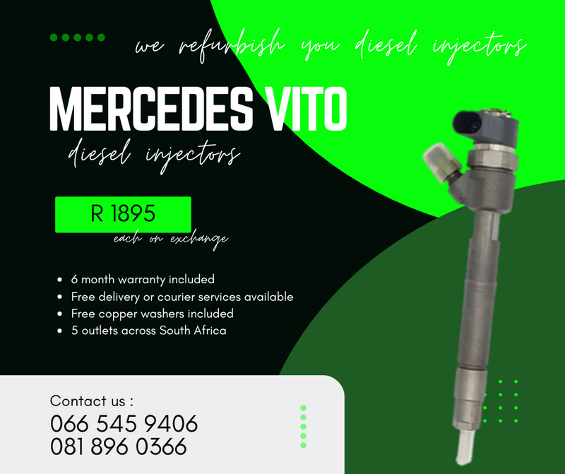 MERCEDES BENZ VITO DIESEL INJECTORS FOR SALE ON EXCHANGE WTH WARRANTY