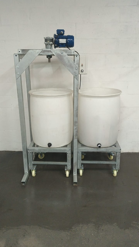 150 litre detergent mixer with speed control, hot dipped galvanized frame, in stock, available now