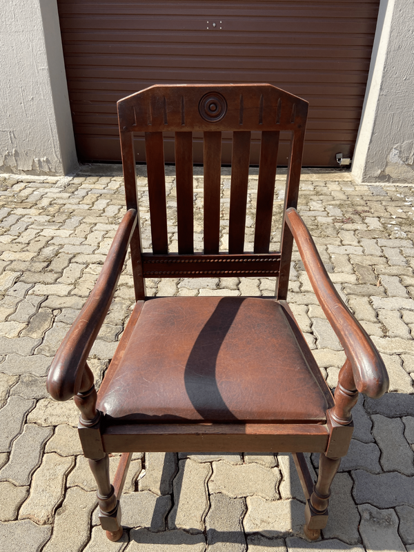 Antique Chair - crafted wooden armchair