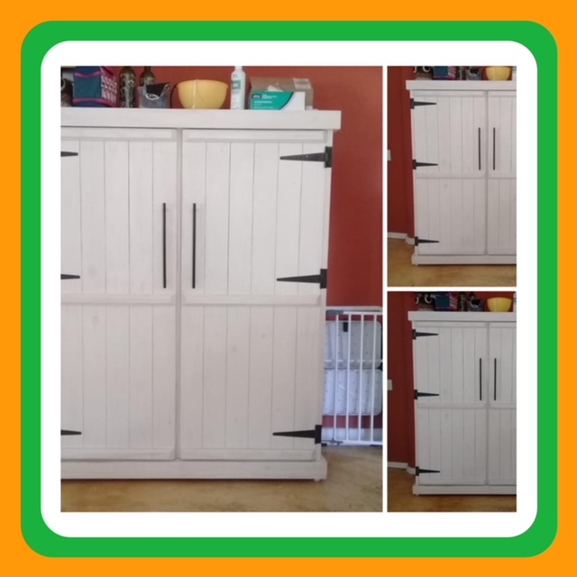 Grocery   Cupboard Farmhouse series 1700 Version 2 - White stained