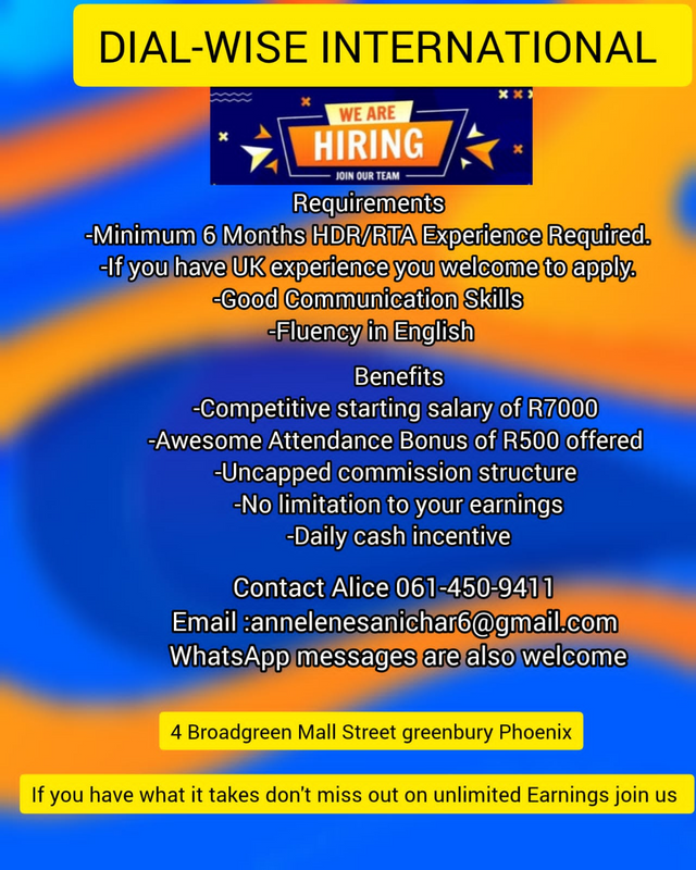 Recruitment - Ad posted by Annie