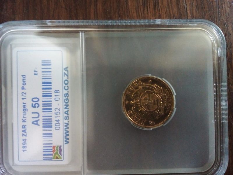 1894 Zar Gold coin 1/2 Pond