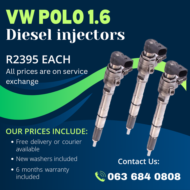 VW POLO 1.6 DIESEL INJECTORS FOR SALE WITH WARRANTY ON