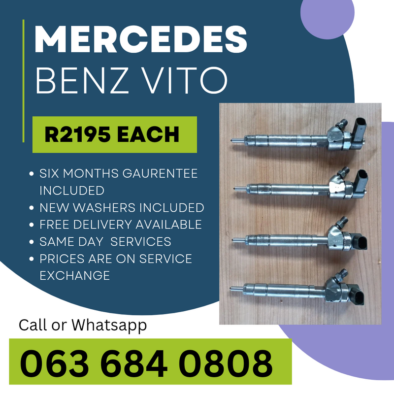 MERCEDES BENZ VITO DIESEL INJECTORS FOR SALE WITH WARRANTY
