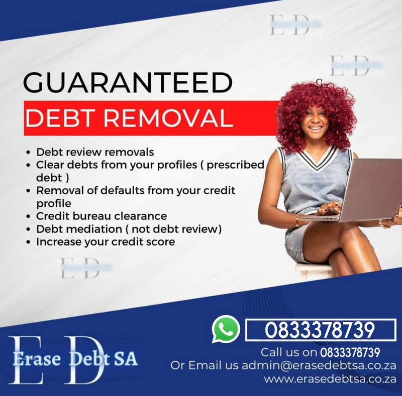 Debt review removal, blacklisting clearance and more