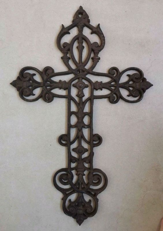 Vintage wrought iron cross