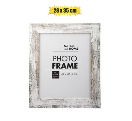 Wooden Picture Frame  White Stressed 28x35cm