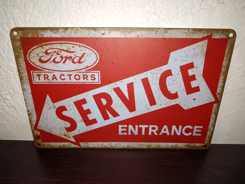Ford tractor metal sign