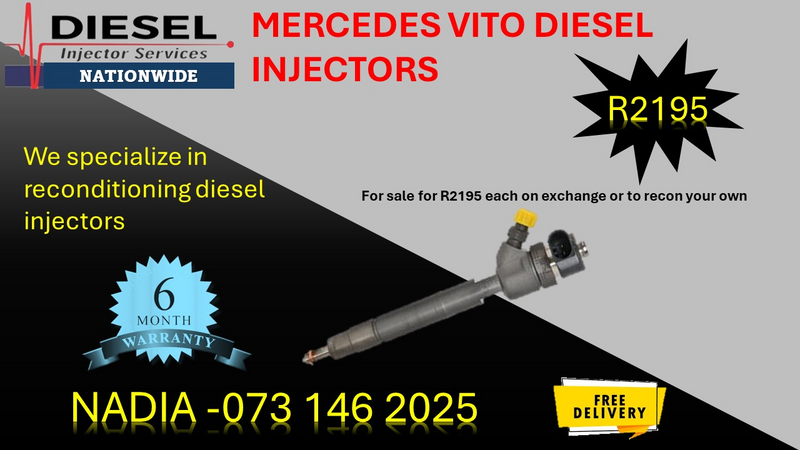 Mercedes Vito diesel injectors for sale on exchange we can recon with 6 months warranty