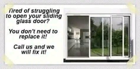Sliding door repairs and glass replacement