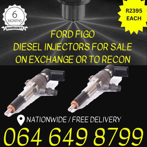FORD FIGO DIESEL INJECTORS FOR SALE ON EXCHANGE OR TO RECON 6 MONTHS WARRANTY