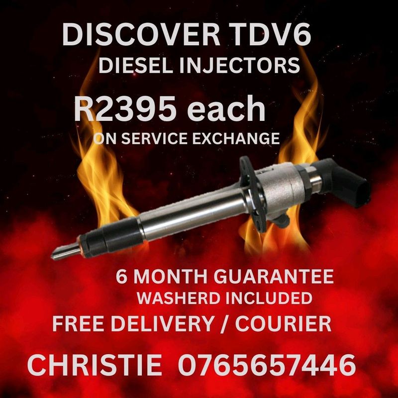 Discovery TDV6 Diesel Injectors for sale with 6month Guarantee