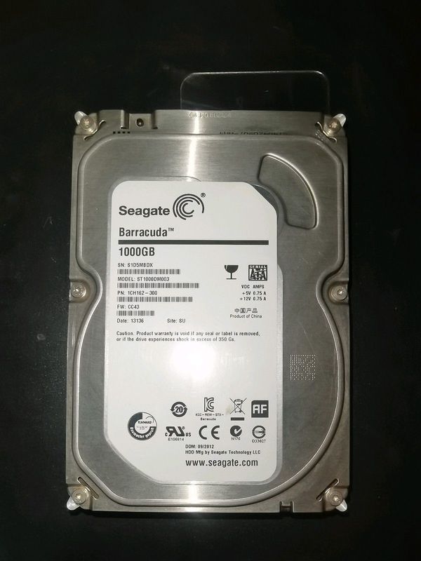 Seagate Barracuda 1TB Harddrive