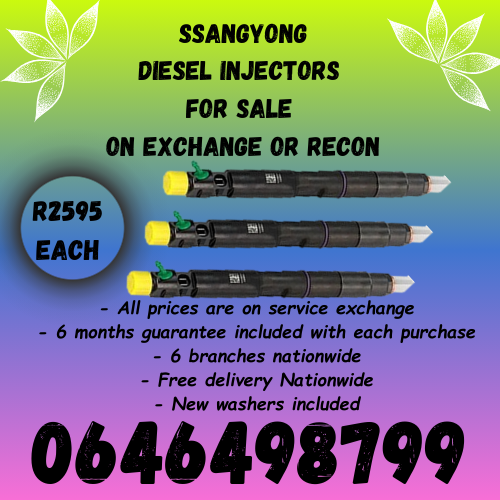 Ssangyong diesel injectors for sale on exchange or we can recon 6 months warranty.
