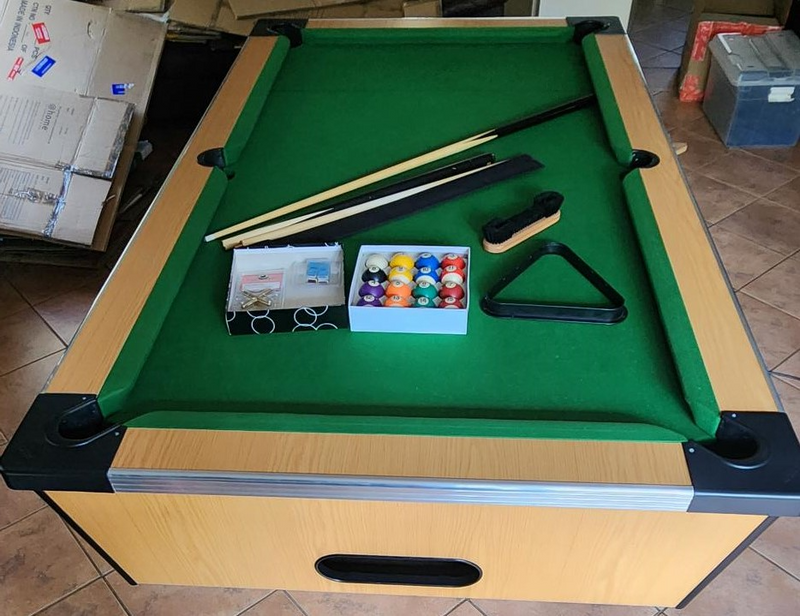 Slate Pool Table with Accessories