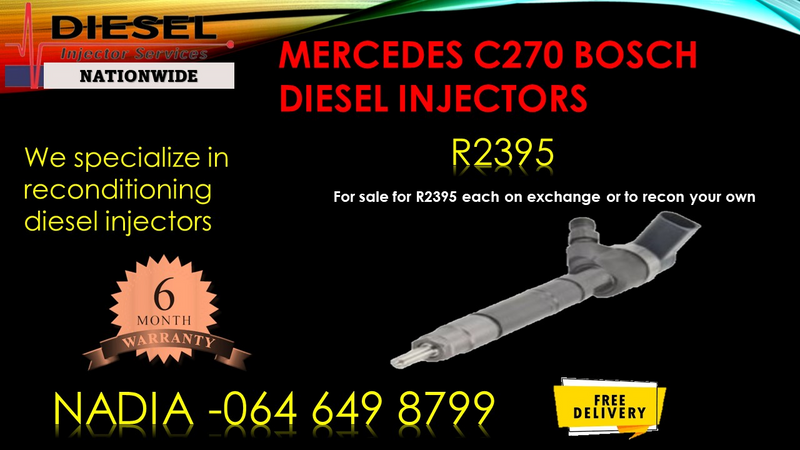 Mercedes C270 Bosch diesel injectors for sale 6 months warranty included