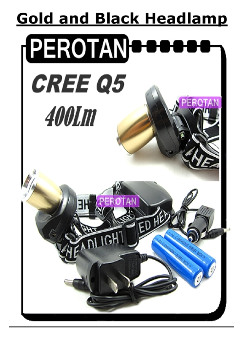 High Performance CREE LED Rechargeable Headlight. Very Bright, Reliable, Durable. Brand New Products